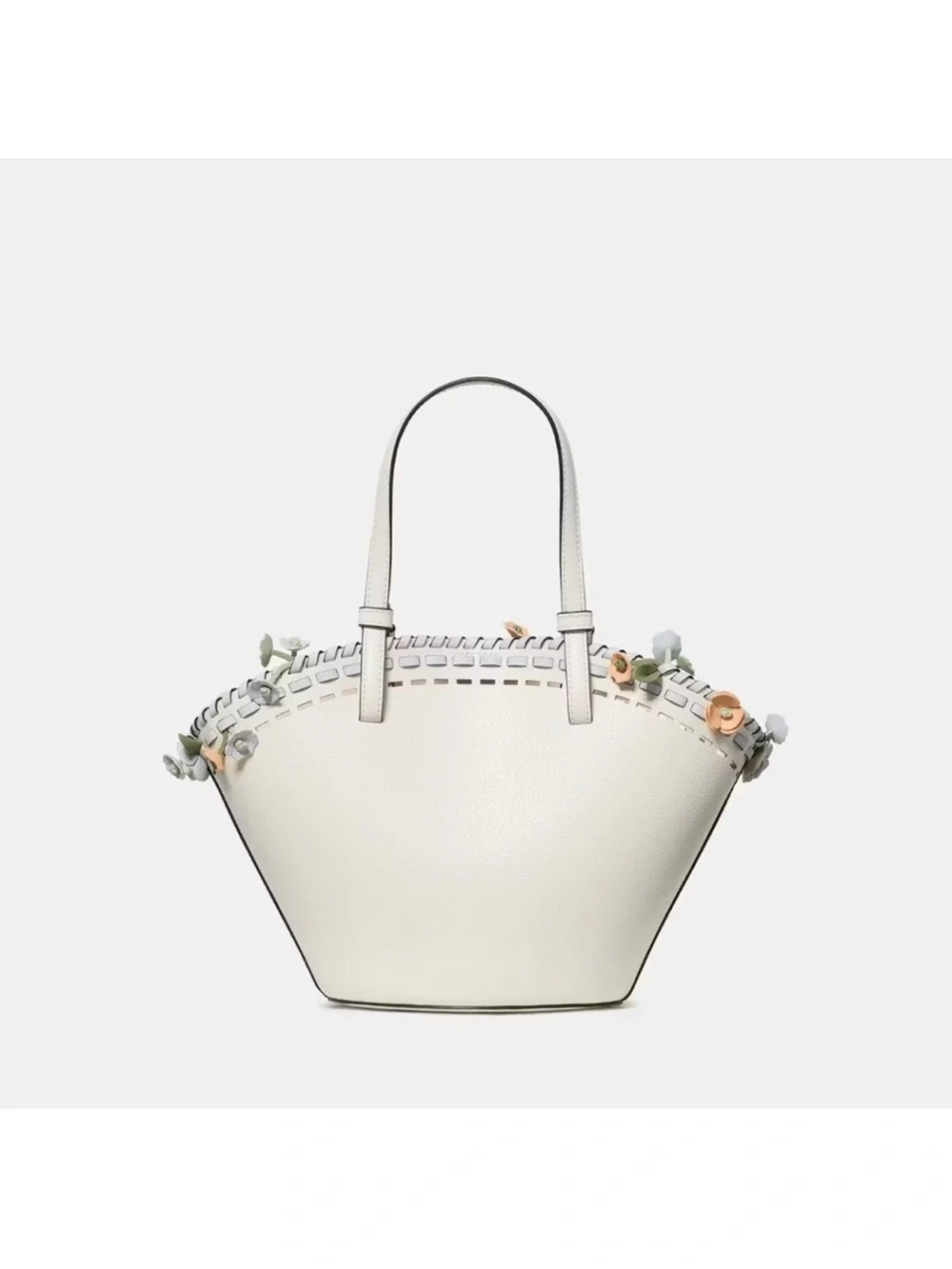 Kate Spade New York Dahlia Small Floral Tote Bag Meringue White Multi